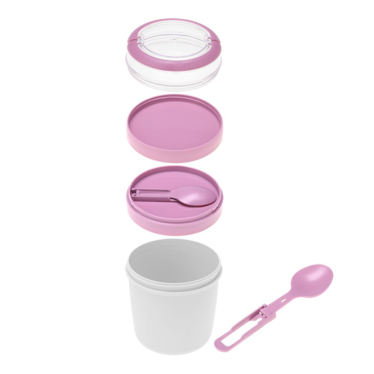 Pojemnik na jogurt musli z łyżeczką 650ml RAVI